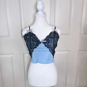 No-brand Women's Blue and Black Blouse